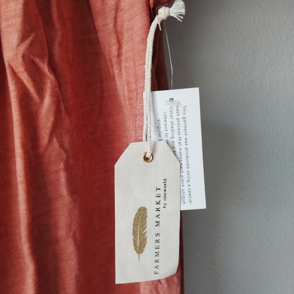 ONE WORLD Women's Eyelet Lace Blouse in Warm Rust - Picture 4 of 5